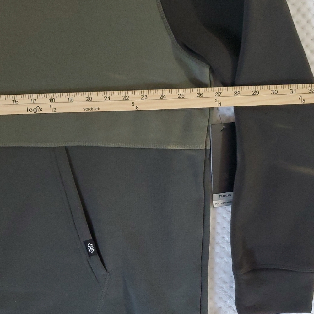 Men's Olive Colorblock Hoodie - Picture 2 of 12